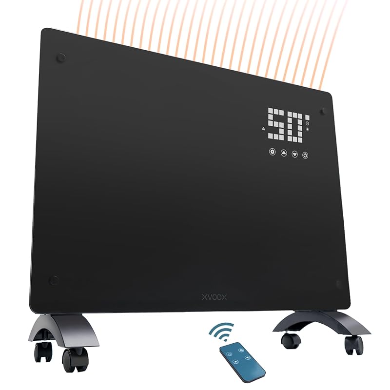 XVOOX コンベクターヒーター オイルレスヒーター パネルヒーター 暖房器具 ヒーター 電気暖房 対流式 暖房 光無し 音無し 高速発熱 温度調節機能付き タイマー機能 リモコン付き LEDディスプ 24,891円