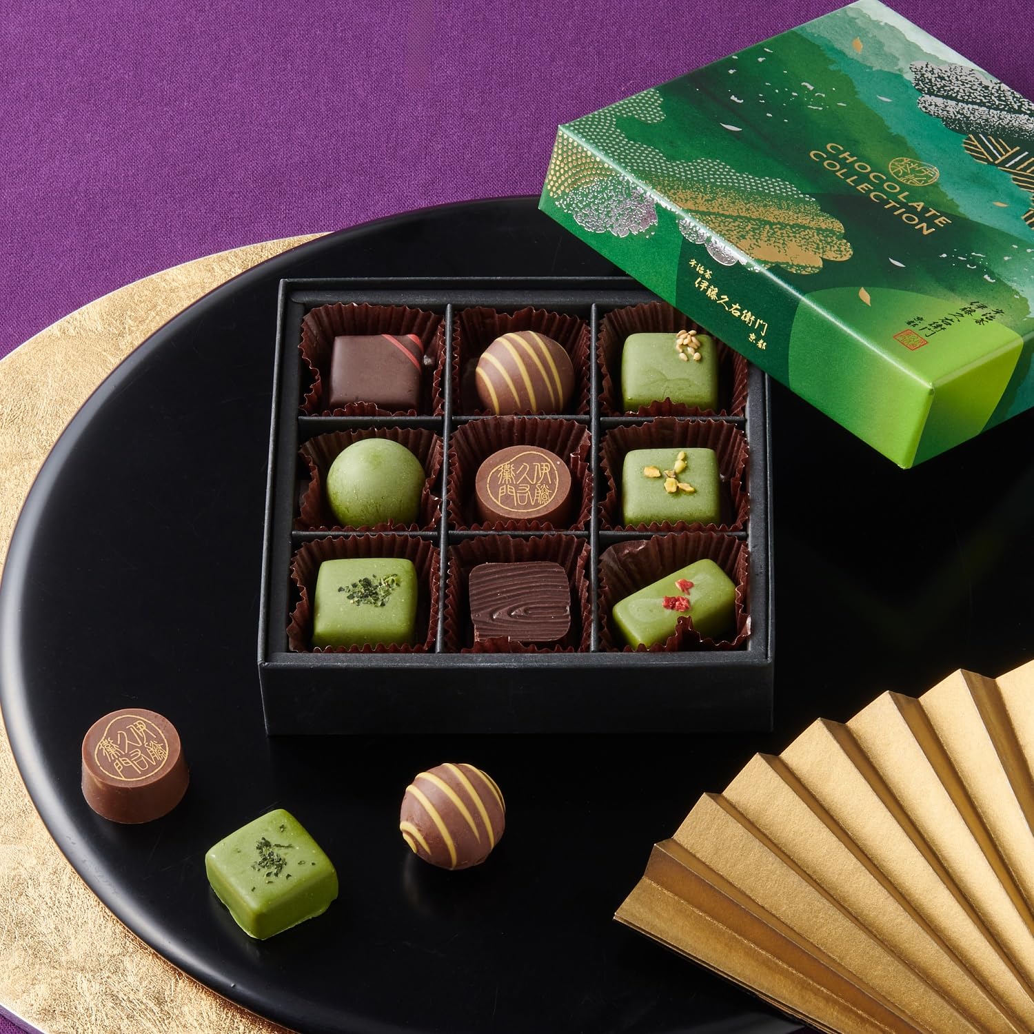 伊藤久右衛門 ホワイトデー 2026 宇治抹茶 ほうじ茶 ショコラコレクション 9種チョコ 詰合せ 9個入 ボンボン トリュフ 9種セット ギフト 誕生日 プレゼント 本命 可愛い 高級 お菓子 彼氏