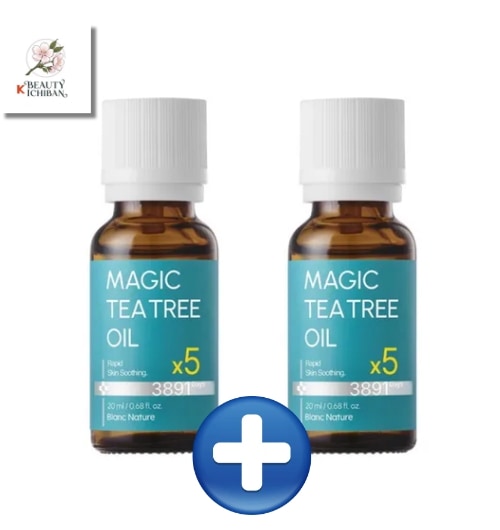 [正規品 / 韓国人気コスメ] [大容量]マジックティーツリーオイル 20ml x2, 赤ニキビ,白ニキビ,大人ニキビ,思春期ニキビ,ニキビ跡