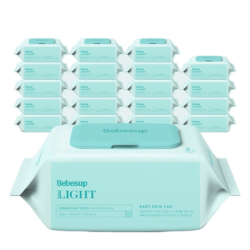 ベベフォレストベビーティッシュライトキャップ型80枚20枚