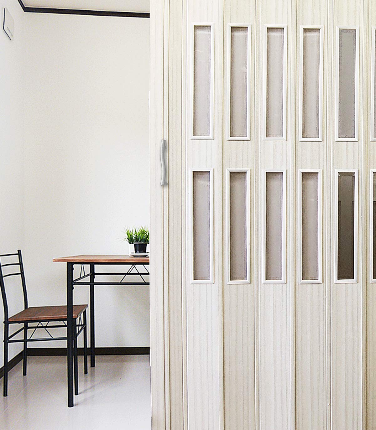 窓付パネルドア 幅100cm×高さ176cm 塩化ビニール ホワイトアッシュ木目