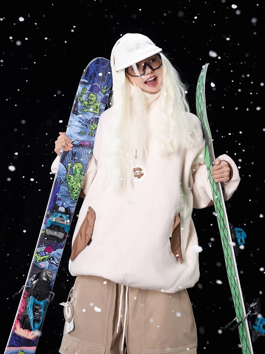 （1～3日で出荷）スノーボードウェア 2024 2025 単品 レディース メンズ トップス パーカー スウェット グレー ベージュ パープル スノボー スキーウェア スノボウェア 韓国風 防水防寒防