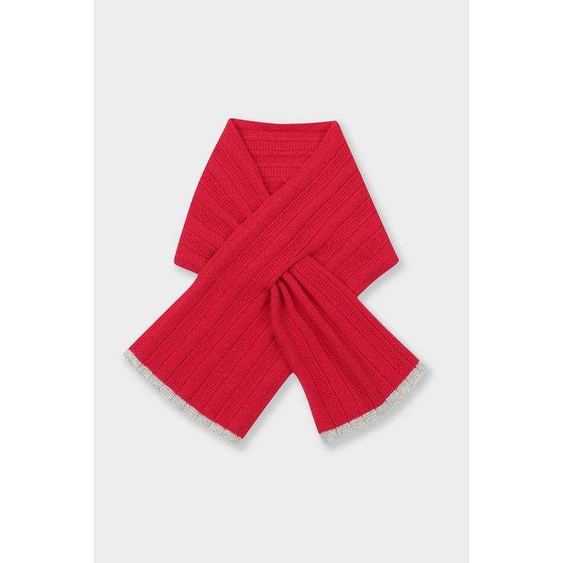 AK平沢店 シャツ配色ポイント シンプル プチマフラー レッド 11,539円