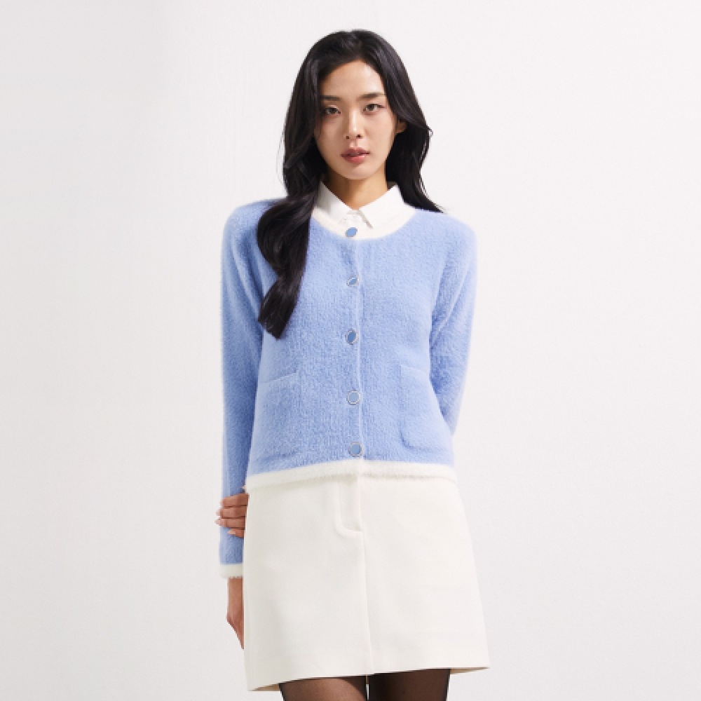 MIXXO ウィングヤーンカラーマッチングカーディガン_Miwckev21T