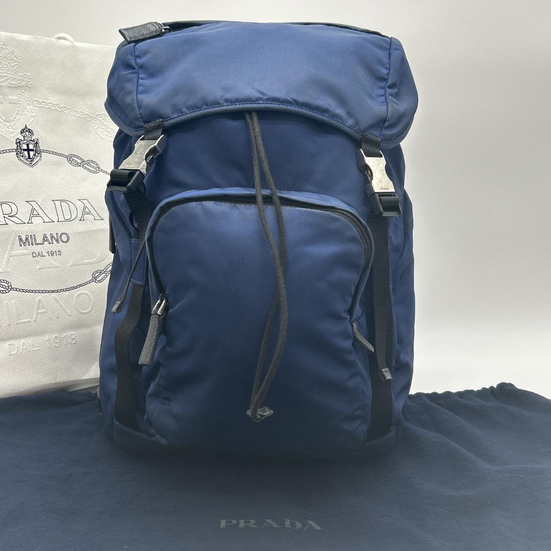 2VZ135 テスートナイロン リュックサック バックパック トラベルバッグ 三角ロゴプレート トライアングルロゴプレート ネイビー ブラック 紺 黒 白タグ 保存袋付き