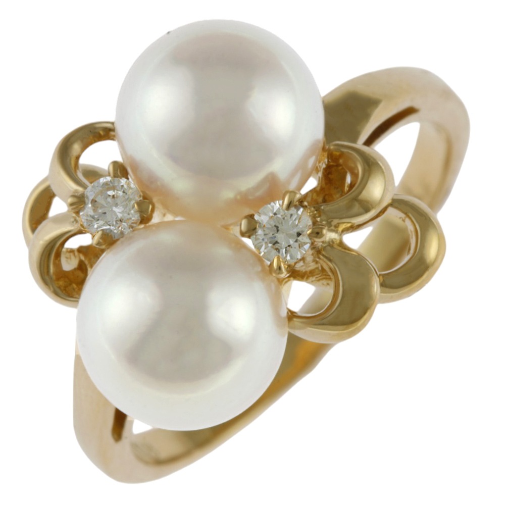 タサキ リング 指輪 10.5号 18金 K18イエローゴールド ダイヤモンド TASAKI 中古 美品