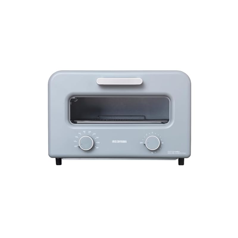 【即納】アイリスオーヤマ オーブントースター 4枚焼き スチーム 温度調節 タイマー 遠赤外線 カーボンヒーター SOT-401-H ストーングレー
