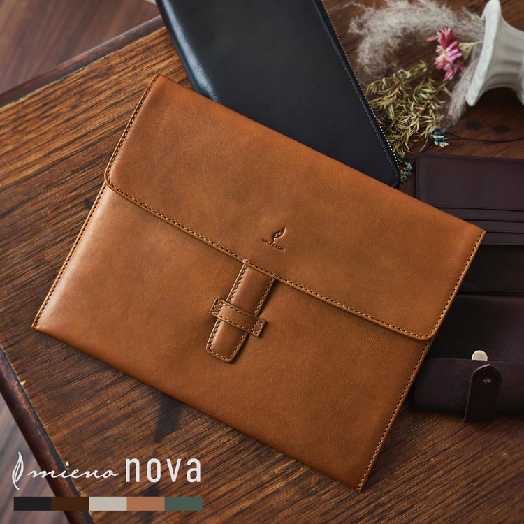 牛革 タブレット ケース mieno ブランド Ipad スリーブケース インナーケース バッグインバッグ 10 インチ 【ネコポスで送料無料】 世代 ミニ アクセサリー nova ノヴァ 小さい 薄