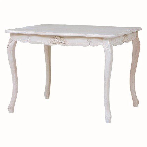 クラシック風 ダイニングテーブル 猫脚 彫刻 アンティーク調 お姫様風 テーブル 幅100cm単品