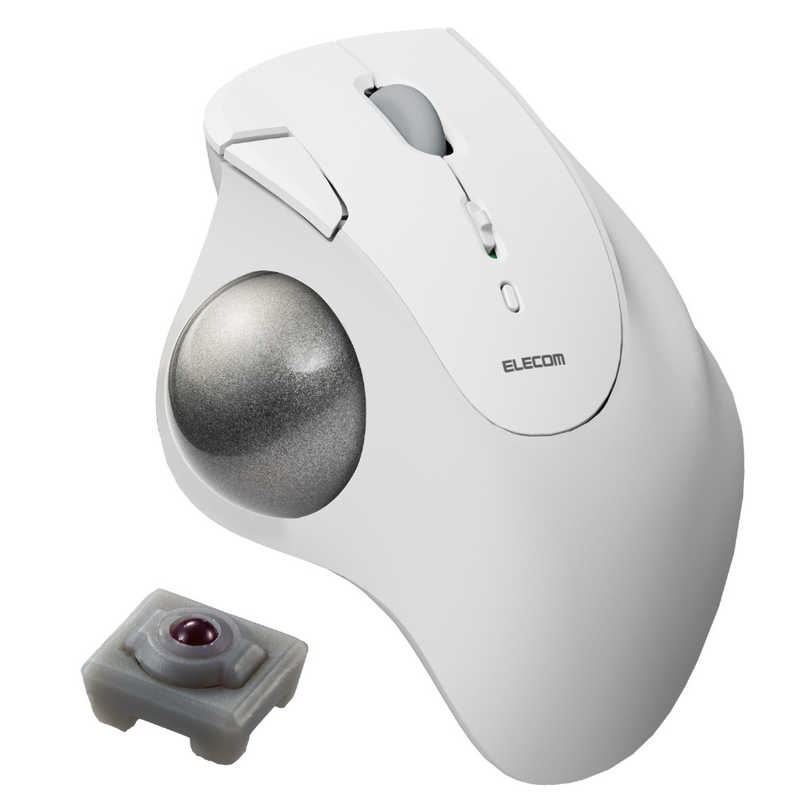 エレコム　ELECOM　マウス トラックボール IST 人工ルビーモデル [IR LED /無線(ワイヤレス) /5ボタン /Bluetooth] ホワイト　M-IT10BRWH