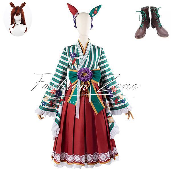 ウマ娘 プリティーダービー 風 ナイスネイチャ コスプレ衣装 ウィッグ 靴 cosplay ハロウィン 演出服 変装