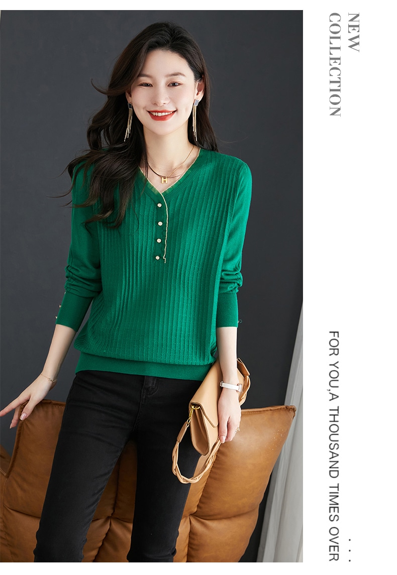 秋 セーター V ネック 長袖 チェック柄 ニット 黒 スリム ソフト ワックス トップ 女性 グリーン オレンジ ブラック M L XL XXL トップス 袖あり かわいい 大人可愛い きれいめ