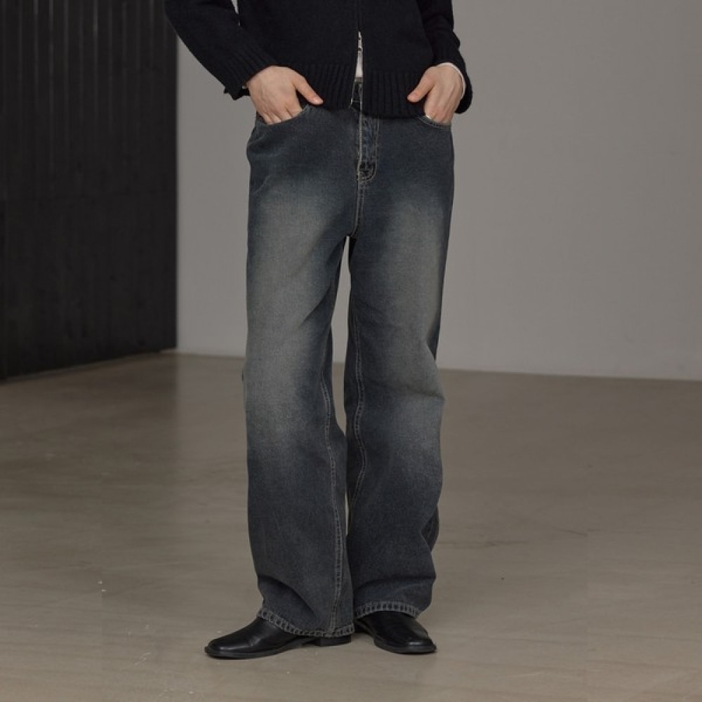 (リアーナニューヨーク) ディープインディゴワイドジーンズスラックス