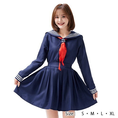 281コスプレ コスチューム 学制服 定番 シック ベーシック リボン ネイビー S M L XL GRAXIA グラシア