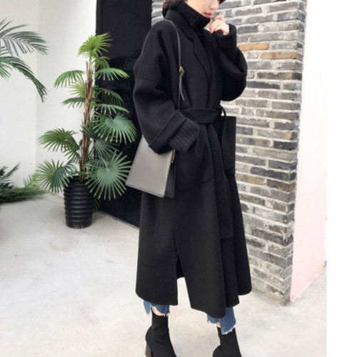 人気 ロングコート チェスターコート アウター サイドスリット A1900