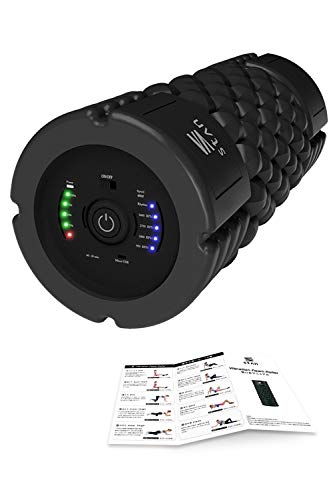 stan フォームローラー 電動 ストレッチ ポール 振動 筋膜リリース トリガーポイント USB (ブラック, EX)