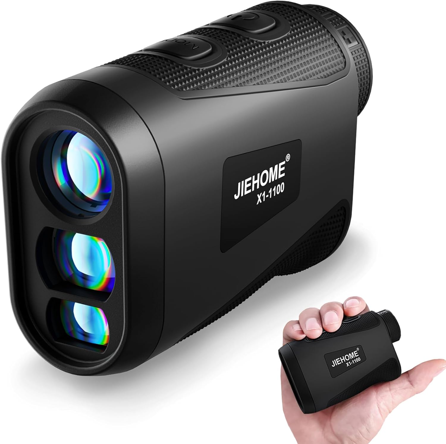 JIEHOME ゴルフ 距離計 レーザー距離計ゴルフ 1000m/1093yd対応 ミニ距離計測器 超軽量距離計 0.05s高速読取り 高低差測定 スロープモード ピンロックモード 水平測定 7,559円