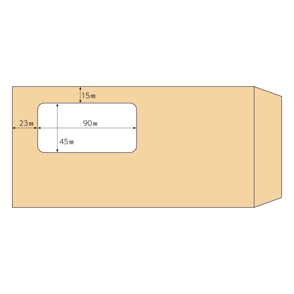 （まとめ買い）窓つき封筒 A4三ツ折用 クラフト紙 100枚入 MF17 [x3] 7,739円