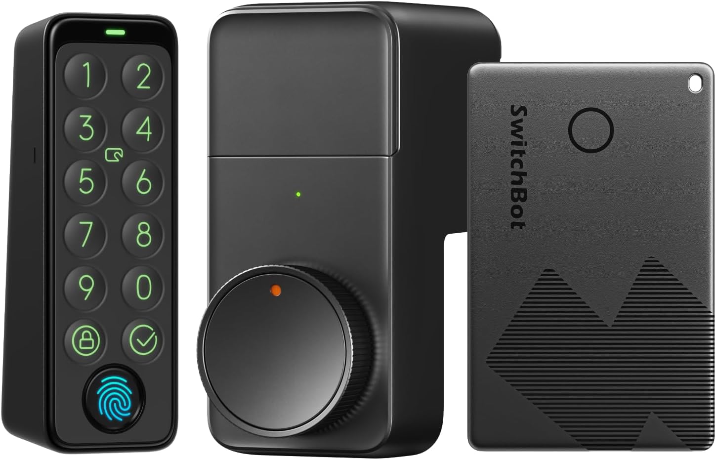 【セット買い】SwitchBot スマートロック プロ 指紋認証パッド スマートトラッカーカード - スイッチボット 鍵 スマートキー オートロック ドアロック 玄関 スマートホーム(ロックプロ1個+