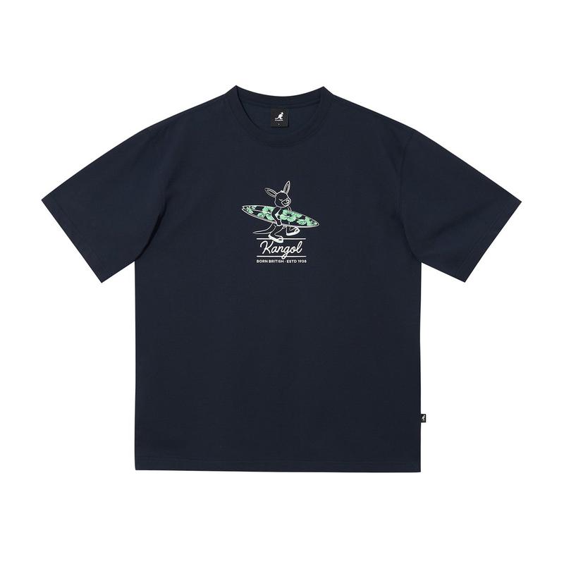 サーフグラフィックTシャツ2825ネイビー