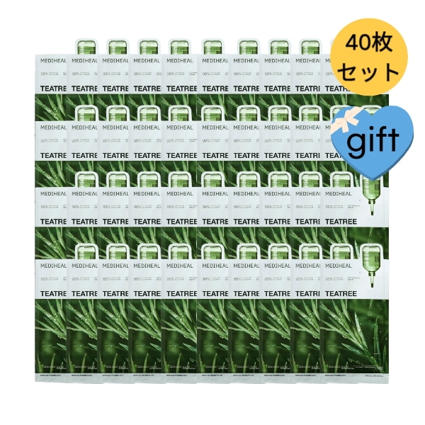 [大容量フェイスパック]エッセンシャルマスク 40枚入り,ティーツリー/スキンケア/フェイスパック/シートマスク/ニキビ/ニキビケア/毛穴ケア/フェイスパック/顔パック/人気 パック 韓国