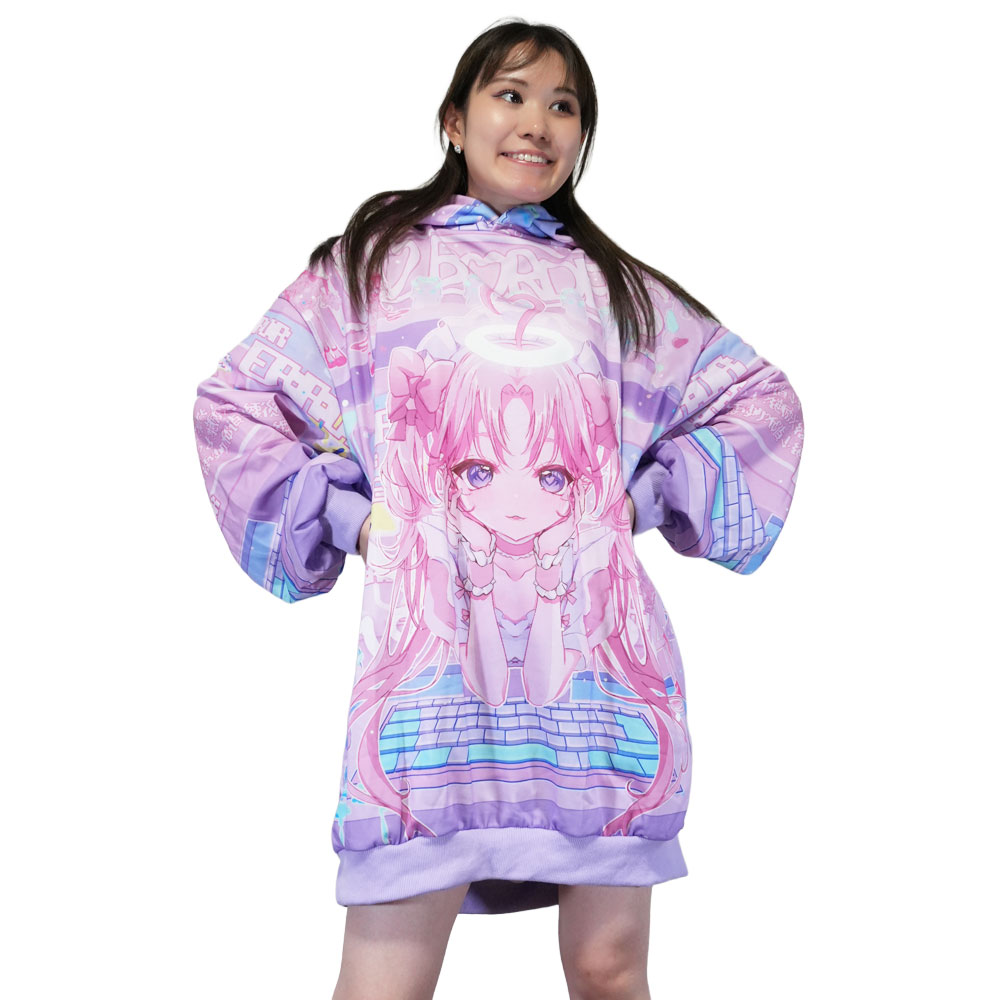 [長袖]偶像天使 パーカー ファッション 原宿 原宿系 レディース メンズ ダンス 衣装 ダンス衣装 パステル ピンク jr-pppa-04