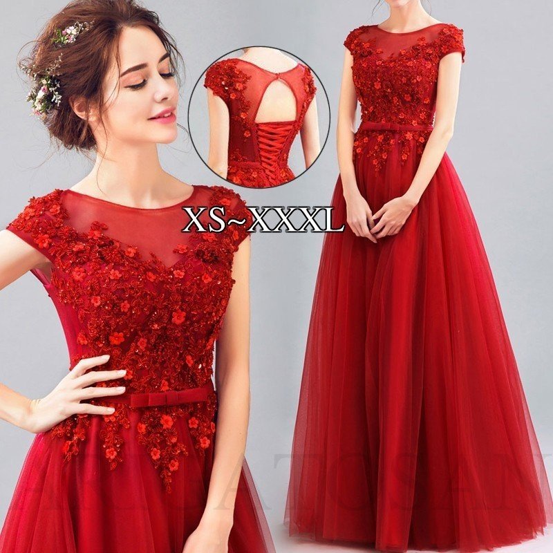 ロングドレス 結婚式ドレス 演奏会 カラードレス パーティードレス ウェディングドレス 花嫁 パーテ 10,899円