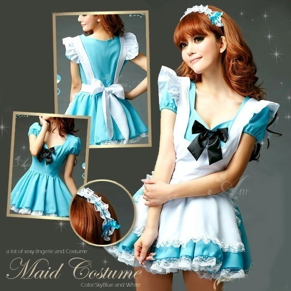 【即納】コスプレ メイド 衣装 仮装 メイド服 定番 半袖 アリス プリンセス ドレス お姫様 なりきり ペア おそろい イベント パーティー セクシー コスチューム衣装 レディース 女性 大人 可愛コスチューム