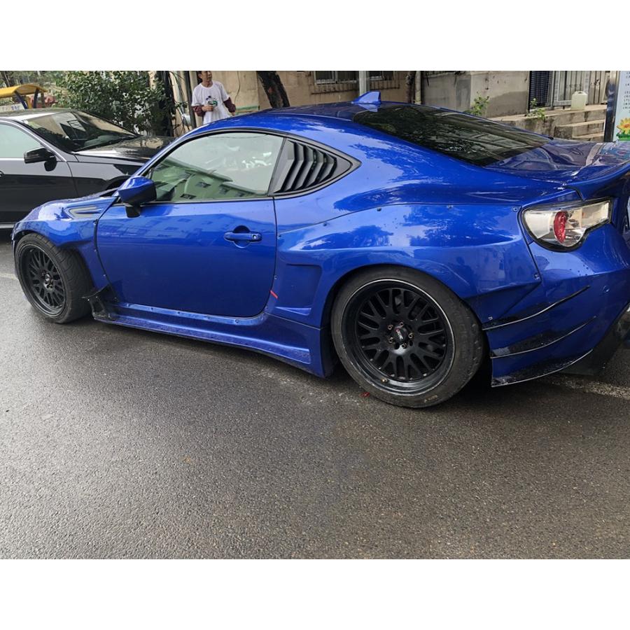 トヨタ 86 スバル BRZ 用 サイドウインドウルーバーパネル クウォーターウィンドウ ZN6 ZC6 エアロ マットブラック