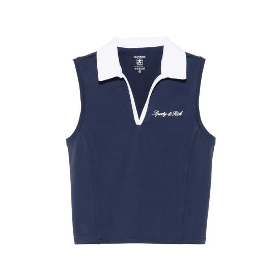 SPORTY & RICH Women Polo Shirts TO02475326BL DKNAW BLUE