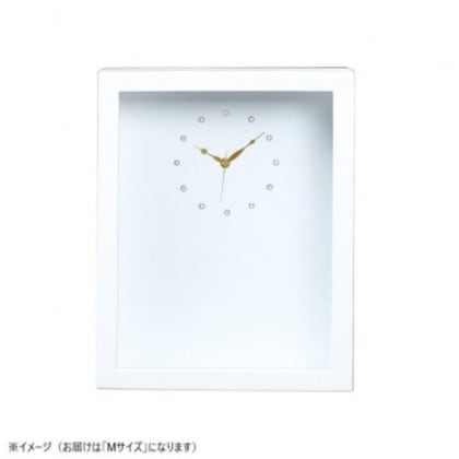 フラワーアレンジ 木製スタイルクロック 長方形 M FC-644