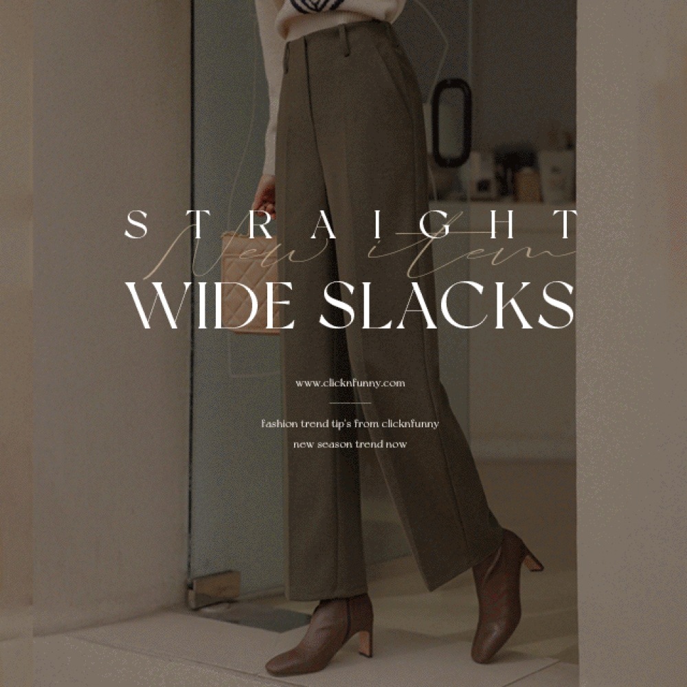 クリック&ファニー [フリース] プレミアムスリムワイドスラックス [SMLサイズ]