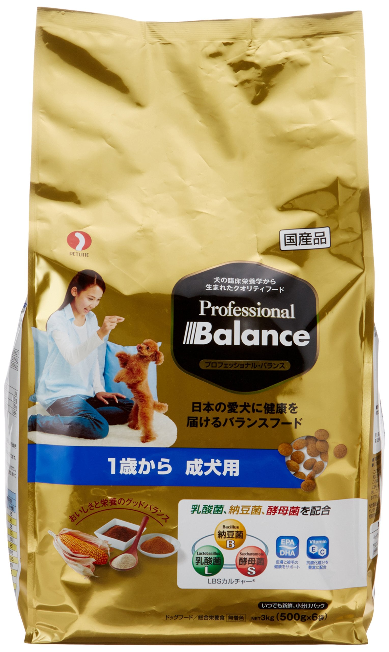 ペットラインプロバラ プロフェッショナルバランス 1歳からの成犬用 3kg