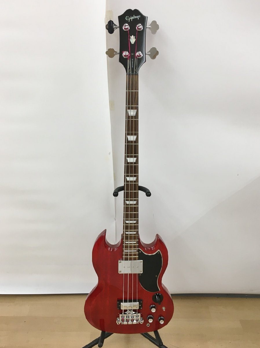 エピフォン Epiphone エレキベース EB-3 ワインレッド 現状品 ZENN製 ハードケース付き SG BASS 2509LR212