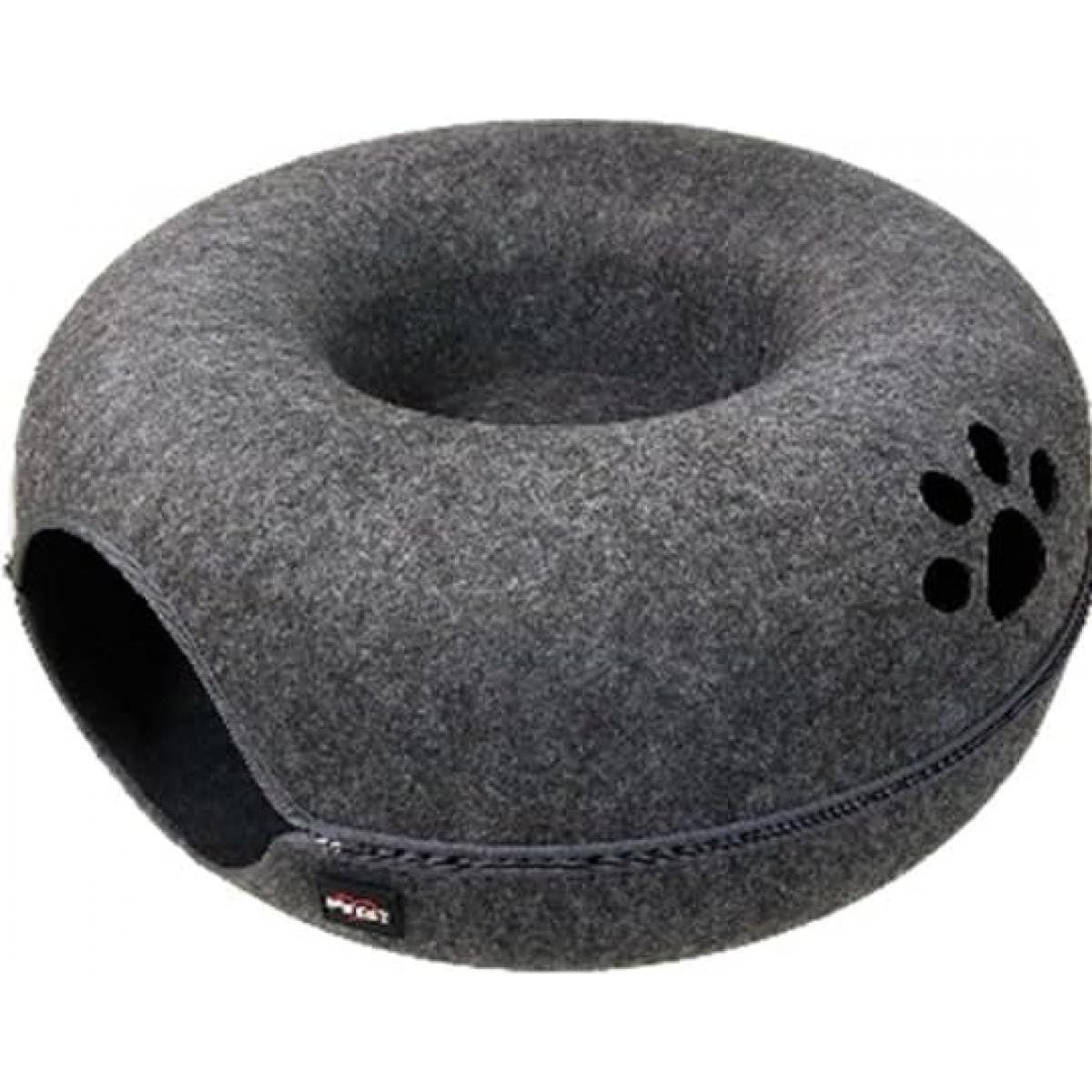 ペットアイ ペット用 まるでマカロン ぐるぐるベッド チャコール 猫用 キャット ベッド もぐる 寝る 遊ぶ ねこ 猫 PET&i