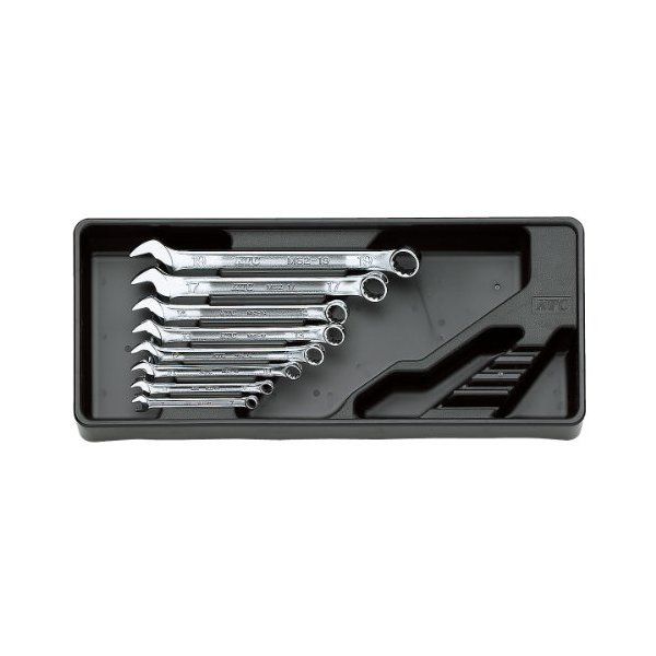 TMS208 コンビネーションレンチセット(8本組)12角 樹脂成形トレイ付き メーカー直送