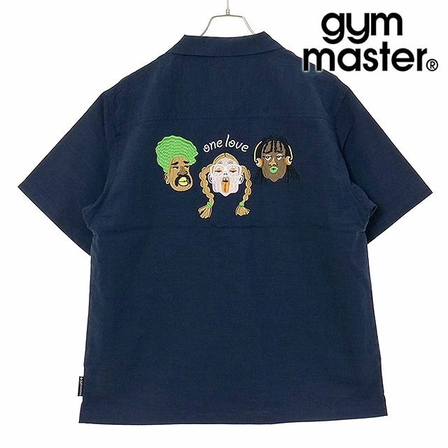ONELOVE刺繍シャツ [G521719-59] メンズ トップス 半袖シャツ ネイビー 正規取扱店