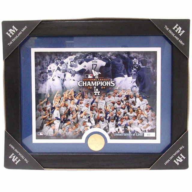 大谷翔平選手 ロサンゼルス・ドジャース ナショナルリーグ 優勝記念 コイン フォトフレーム 世界限定5000個 シリアルナンバー入り MLB公式ライセンス品 記念品202439653
