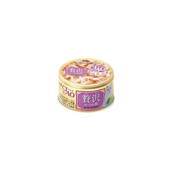 【1ケース】【お取り寄せ対象品】チャオ 贅沢 かつお節 まぐろ・とりささみ(80g) *48個