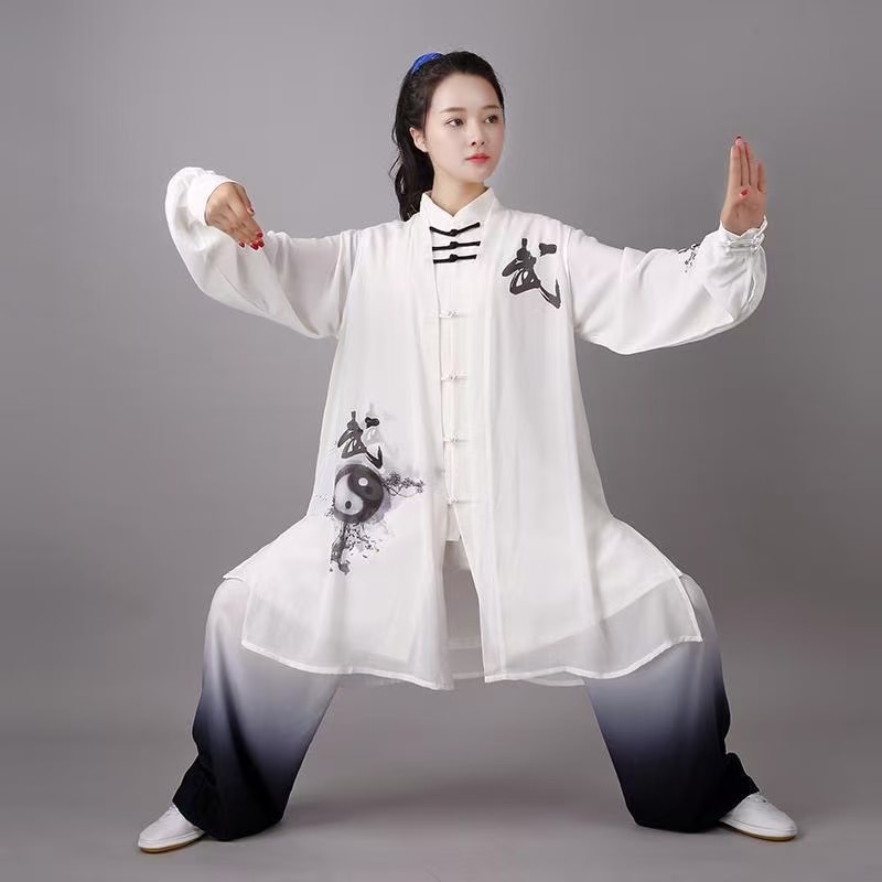 太極拳 服 太極拳 ウエア 水墨風 武術服 漢服 男女兼用