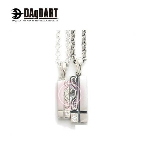 ダグダート DAgDART [Prece] ハートが現れる 唐草デザイン ペアペンダント ペアネック