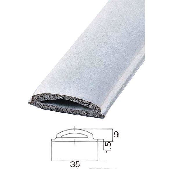 スーパーワイドクッション/引き戸用ゴムスポンジ H9W35L2500mm ホワイトグレー 水上金属 #935-2500