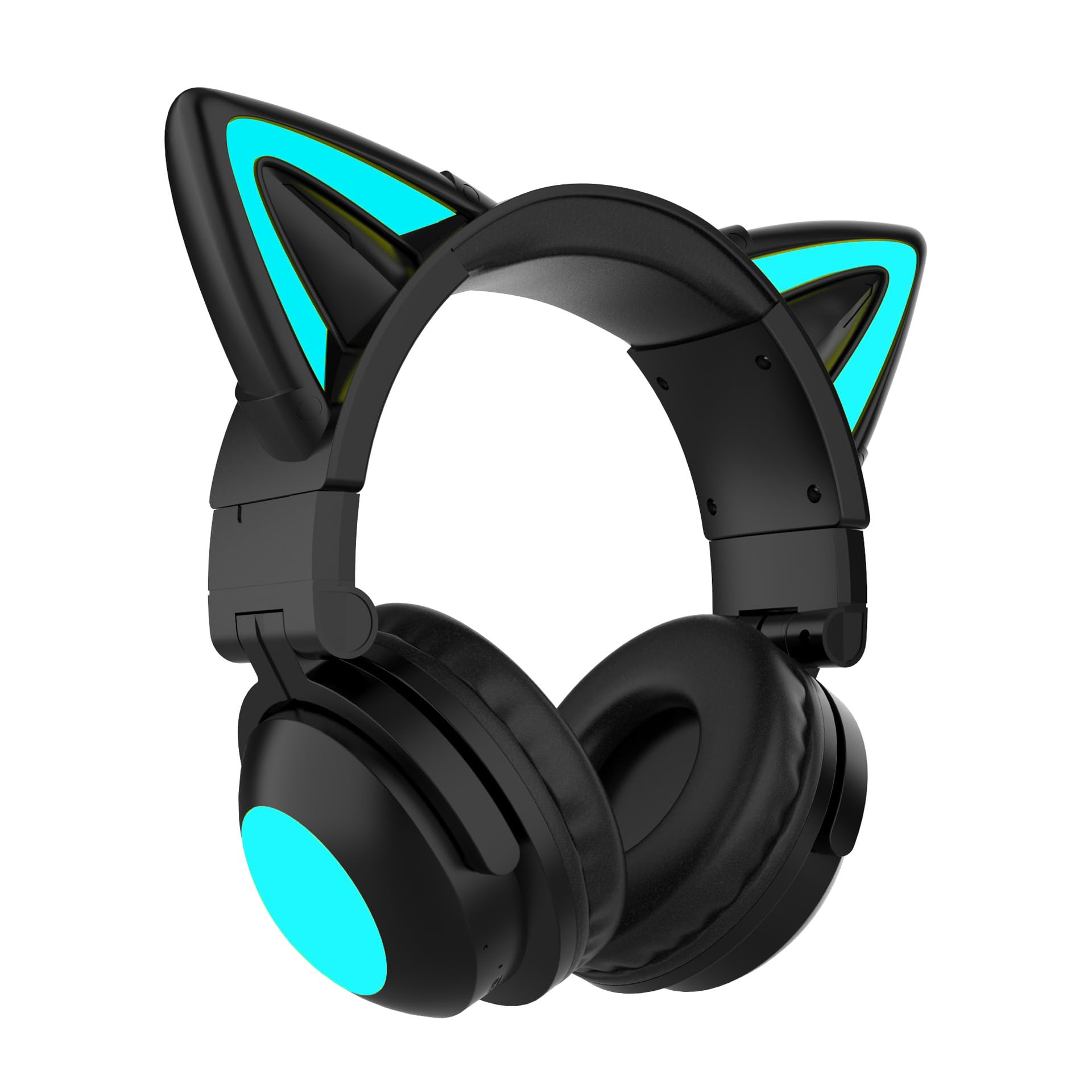 GHDVOP ヘッドホン 猫耳ヘッドホン bluetooth 5.0 ワイヤレスヘッドフォン ゲーミングヘッドセット 猫耳 7.1 ゲーミングヘッドセット 有線無線兼用 折り畳み式 マイク内臓 USB