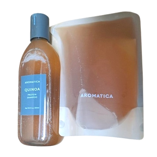 キノア プロテインシャンプー 400ML & 詰め替え 500ML ヴィーガン ノンシリコン ダメージヘアケア 韓国シャンプー 弱酸性 クリーンビューティー キヌアたんぱく質配合