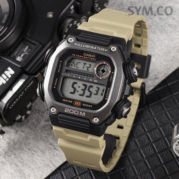 DW-291HX-5A 軍人 軍用 ロングバンド デジタル スポーツ メンズ ウレタン 腕時計 d