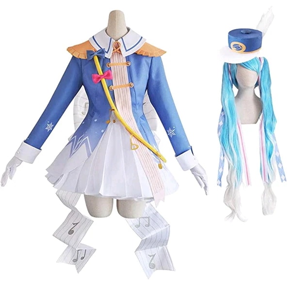コスプレコスチュームコスチュームスノーウィンドコスチューム+ウィッグ+ヘアアクセサリードレスアップパ