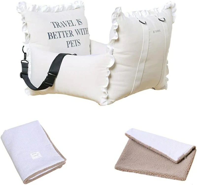 ペット用ドライブベッド 車 ペットシート ペットソファー 犬 中型犬 犬猫クッション ドライブベッド 2way 車用 夏用 ペットベッド ペットソファ M ドライブ用品 後部座席 車酔い防止 ドライ