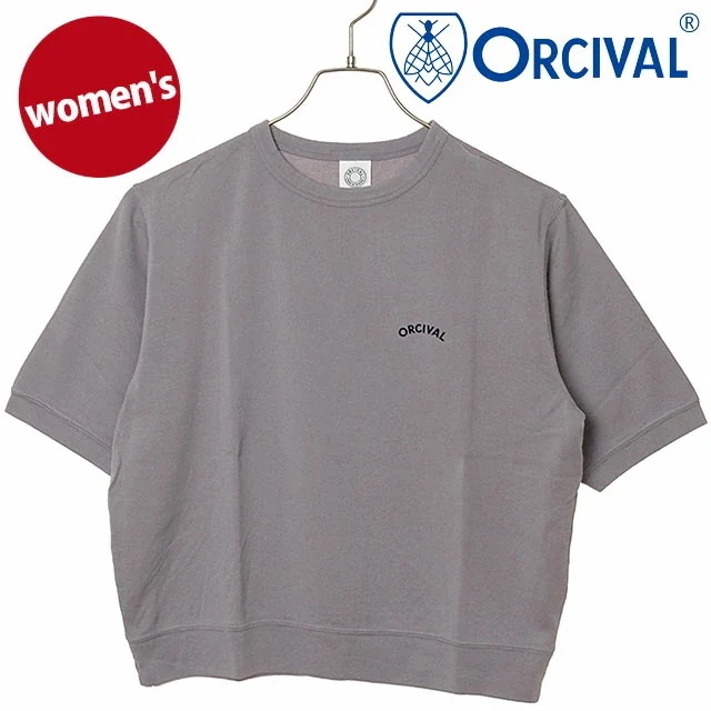 メール便 レディース クルーネック ショートスリーブプルオーバー [OR-C0529-SEF] トップス カットソー 半袖Tシャツ 日本製 グレー GREY 正規取扱店