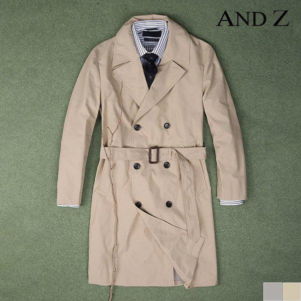 [앤드지] セミオーバーフィットダブルトレンチコートI (BLB1CB1002)