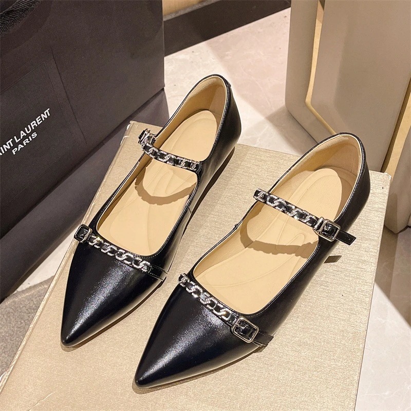 2024春夏人気新作ハイヒールレディース靴子韓国ファッションパンプス本革ブランド快適低い靴